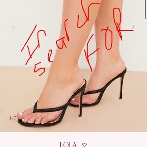 House of CB Black Strappy Heels